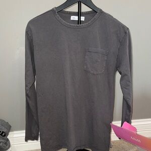 Boys Gray Long Sleeve Shirt